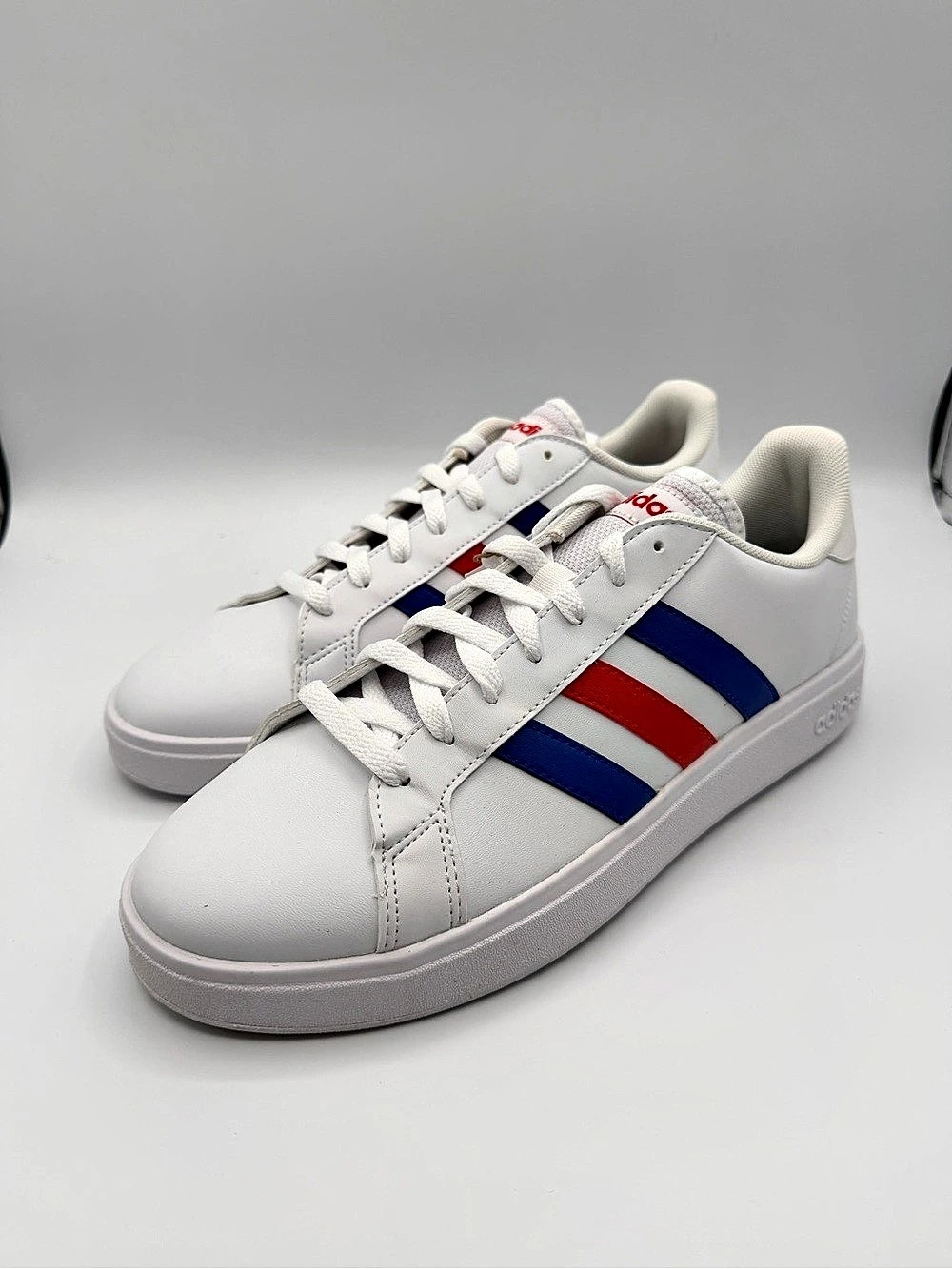 adidas Grand Court TD Shoes (Cloud White / Royal Blue / Vivid Red) ) White &